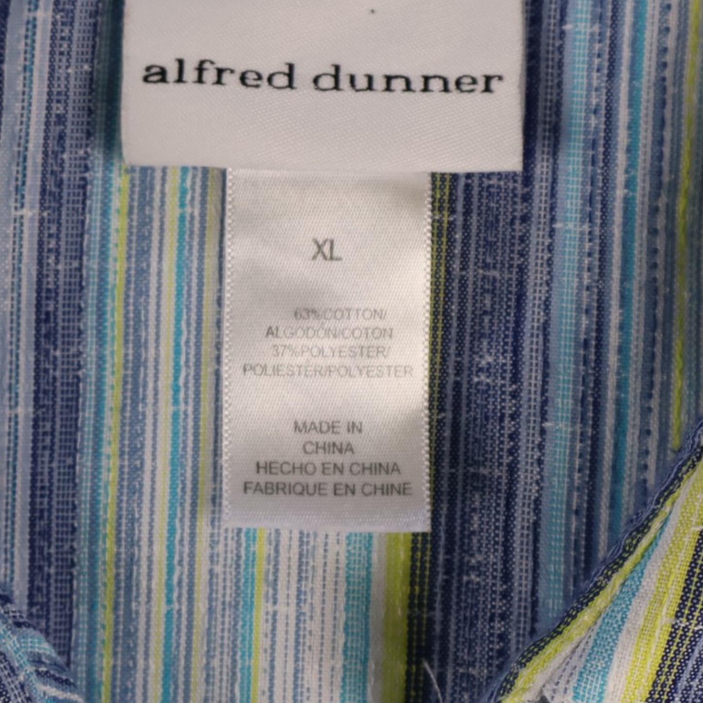 BLUSA DE RAYAS AZULES Y VERDES | ALFRED DUNNER | TALLA XL