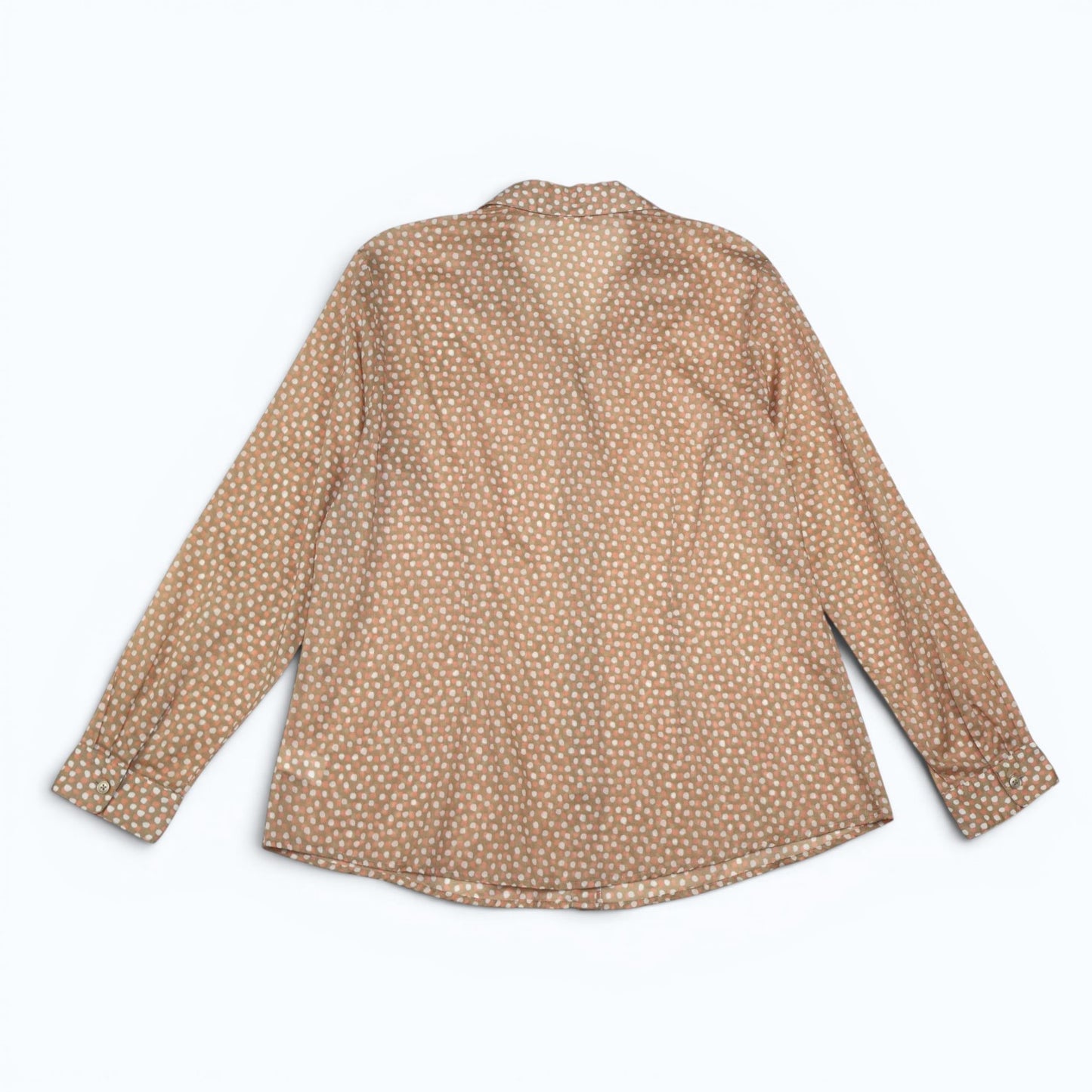CAMISA BEIGE DE PUNTITOS | COLDWATER CREEK | TALLA XL