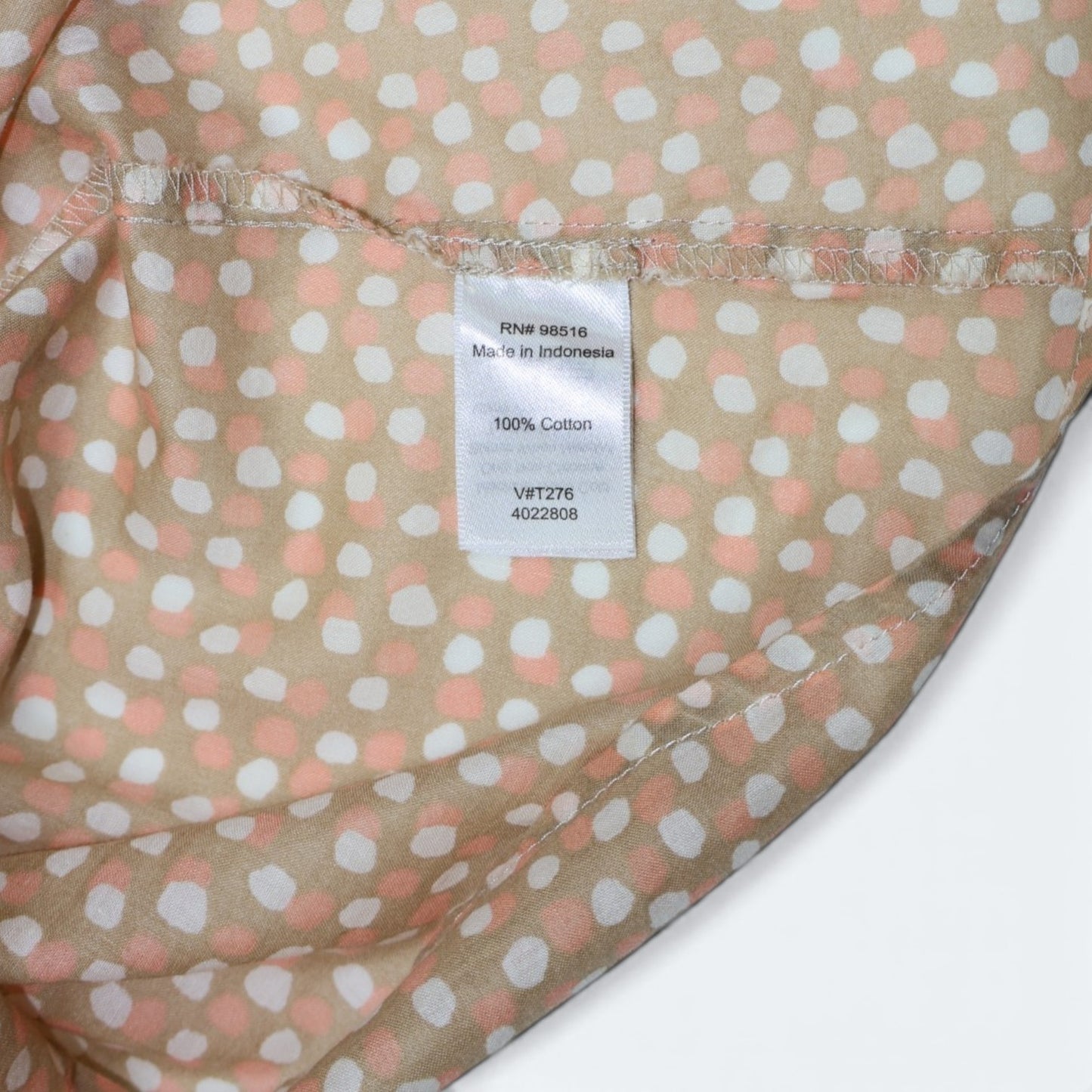CAMISA BEIGE DE PUNTITOS | COLDWATER CREEK | TALLA XL