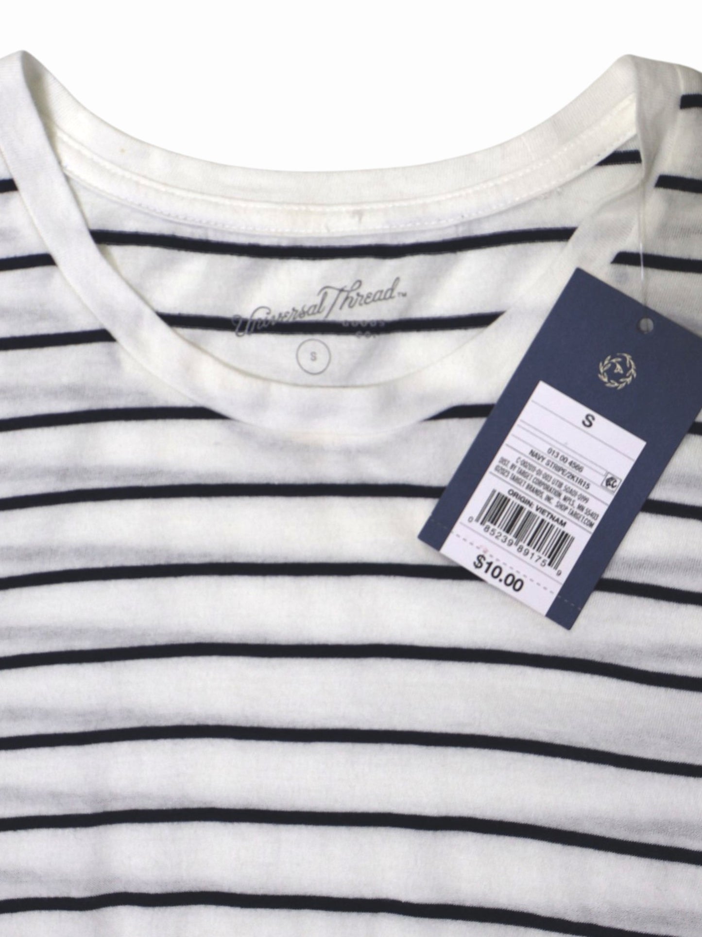 T-SHIRT DE RAYAS BLANCA Y NEGRA | UNIVERSAL THREAD | TALLA S