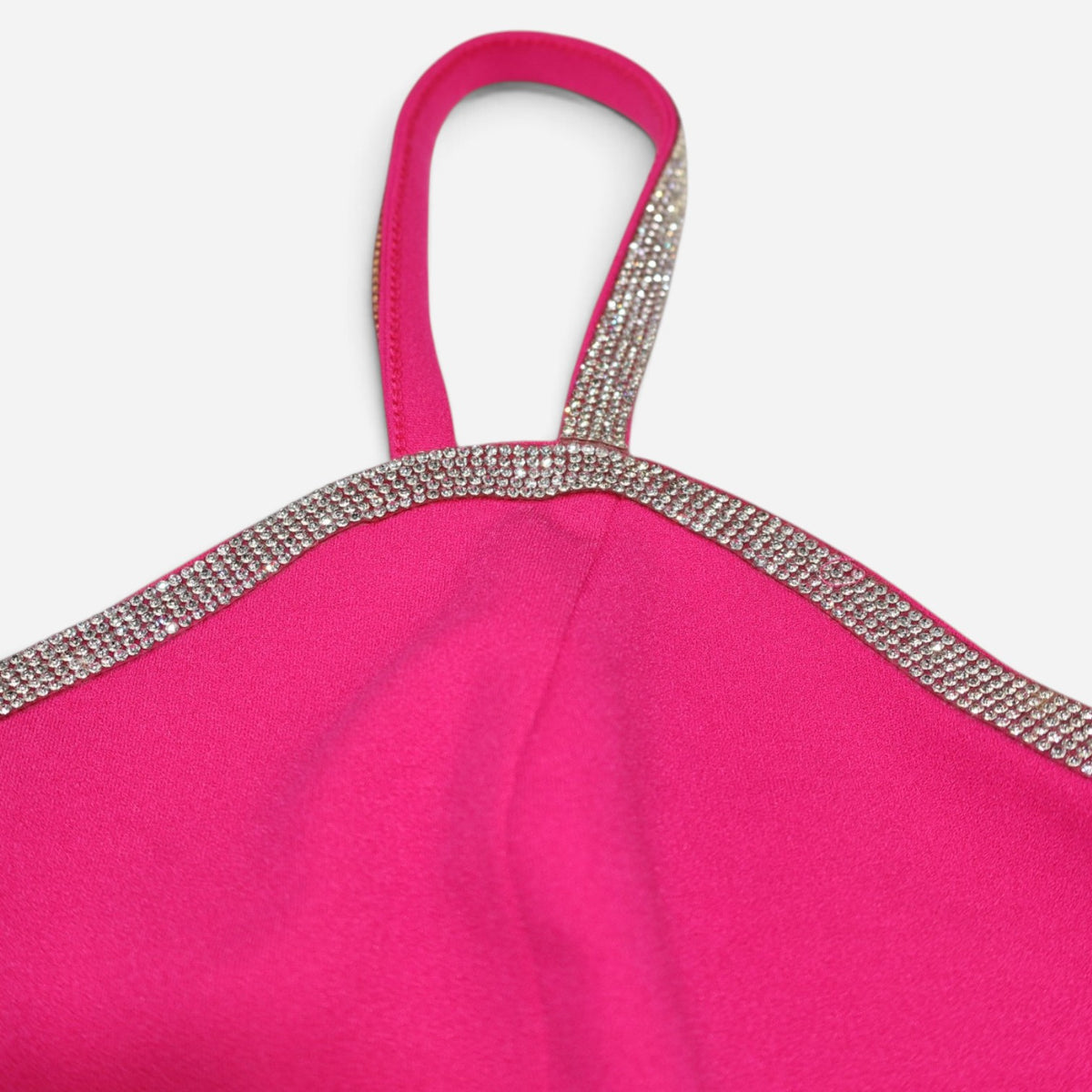 TOP CORTO FUCSIA CON TIRANTE CON PEDRERÍA | SINCERELY JULES | TALLA S
