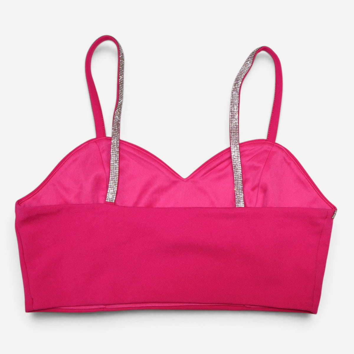 TOP CORTO FUCSIA CON TIRANTE CON PEDRERÍA | SINCERELY JULES | TALLA S