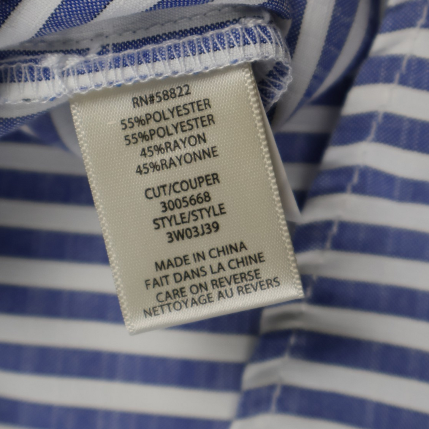 BLUSA DE RAYAS AZUL Y BLANCA | MAX STUDIO | TALLA 3X