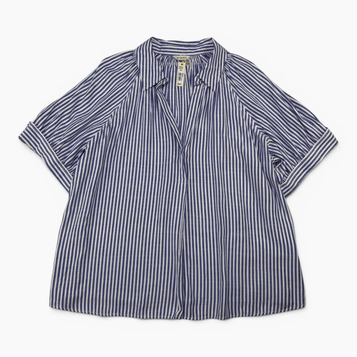 NEW | BLUSA DE RAYAS AZUL Y BLANCA | MAX STUDIO | TALLA 3X