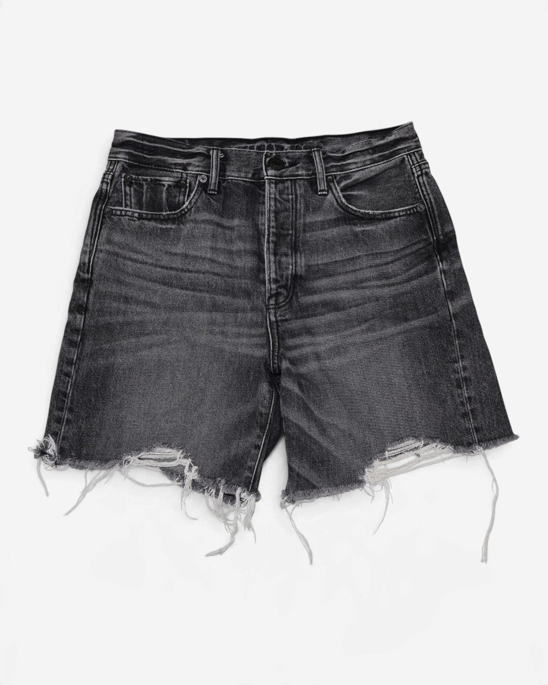 Shorts jean negros gastados para mujer American Eagle talla 4 (S), ropa de segunda mano en República Dominicana