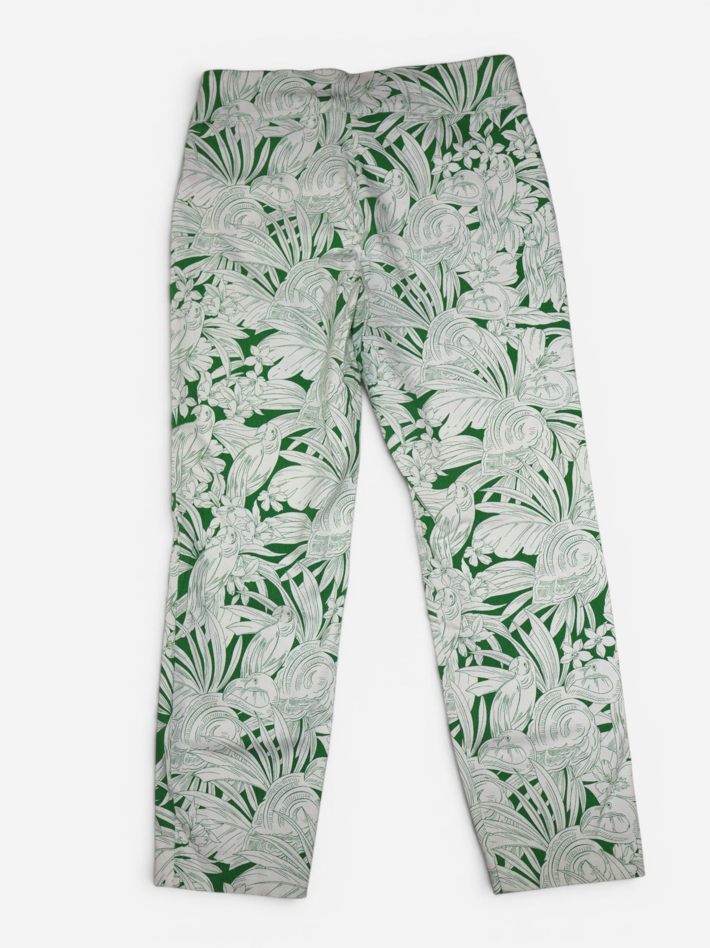 PANTALÓN VERDE CON ESTAMPADO TROPICAL | PREMISE | TALLA S