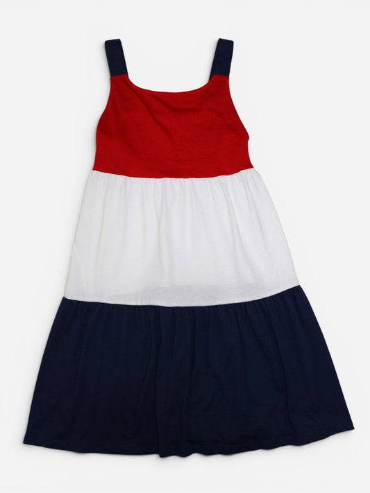 VESTIDO SIN MANGAS ROJO, BLANCO Y AZUL | WONDER NATION | TALLA M (7-8)