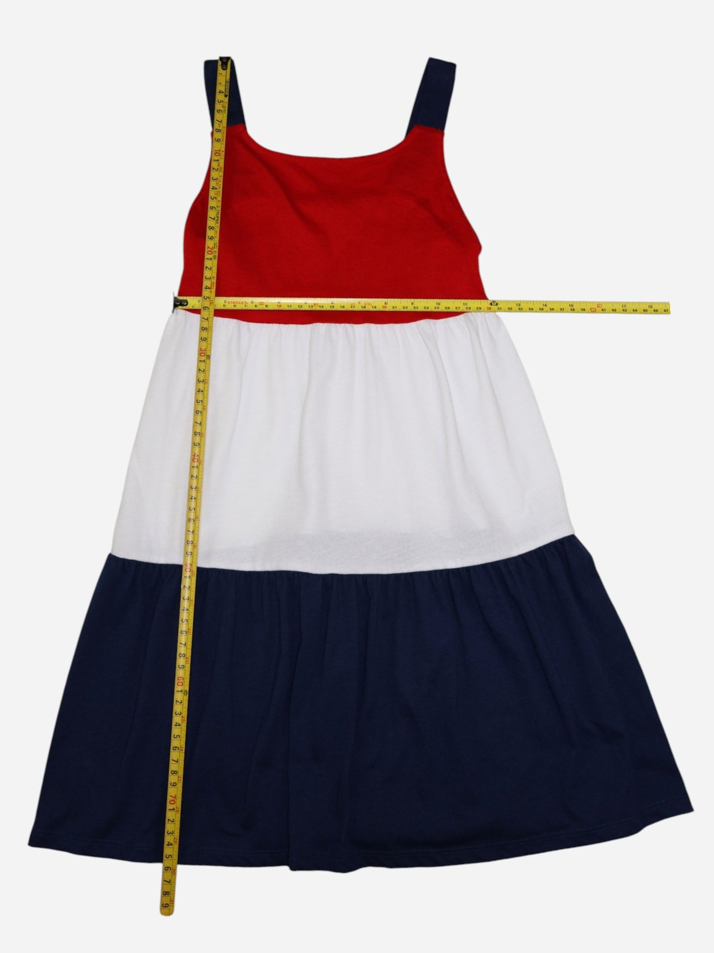 VESTIDO SIN MANGAS ROJO, BLANCO Y AZUL | WONDER NATION | TALLA M (7-8)