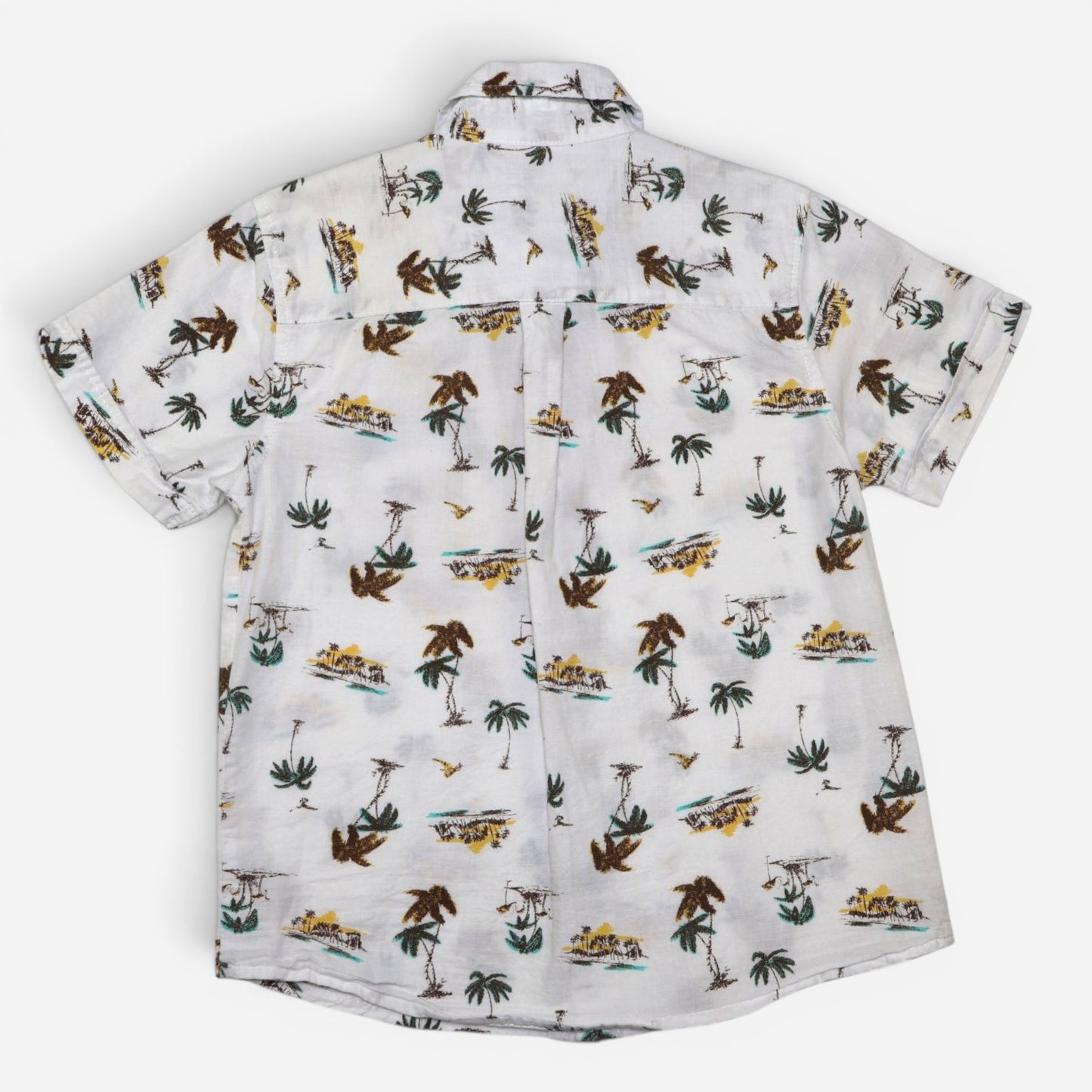 CAMISA MANGA CORTA CON ESTAMPADO TROPICAL | COPPER DENIM | TALLA 7