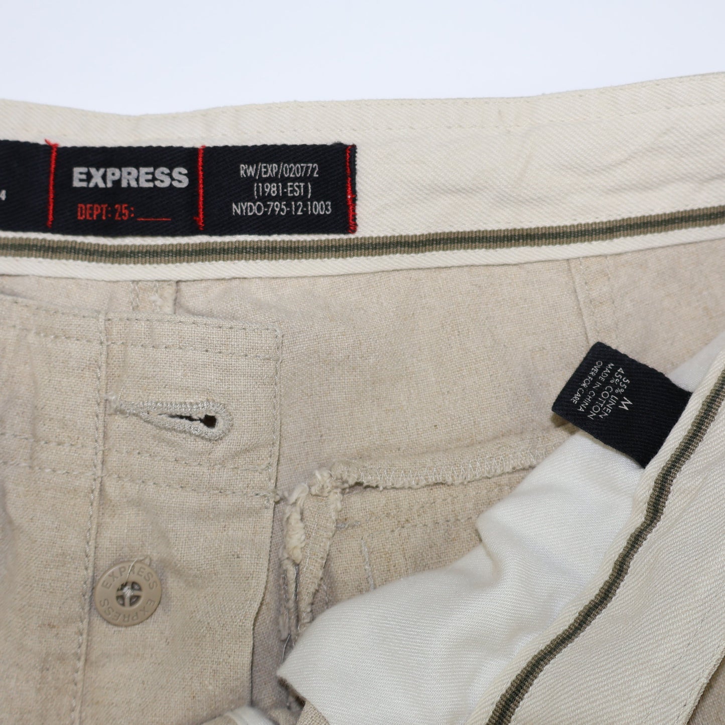 PANTALÓN DE LINO CON CORDÓN | EXPRESS | TALLA M