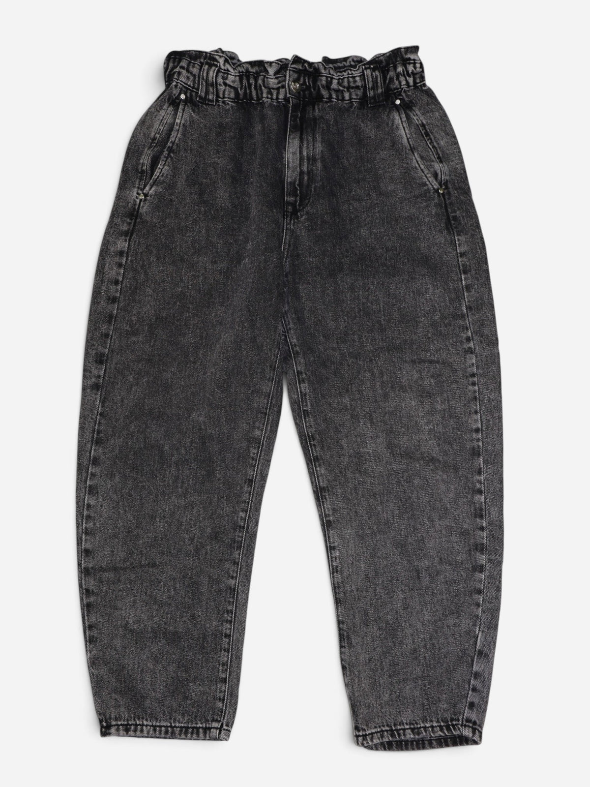 JEANS TIPO BARRIL CON CINTURA PAPERBAG | ZARA | TALLA 10