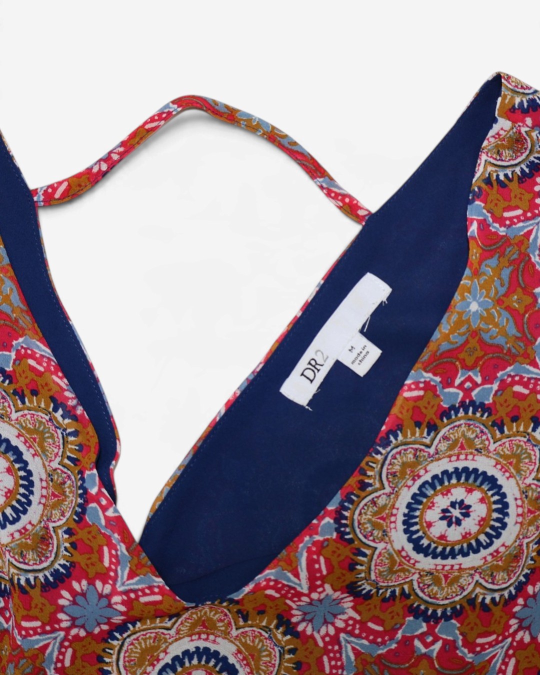 Top estampado con ruedo en puntas para mujer DR2 talla M, foto 5
