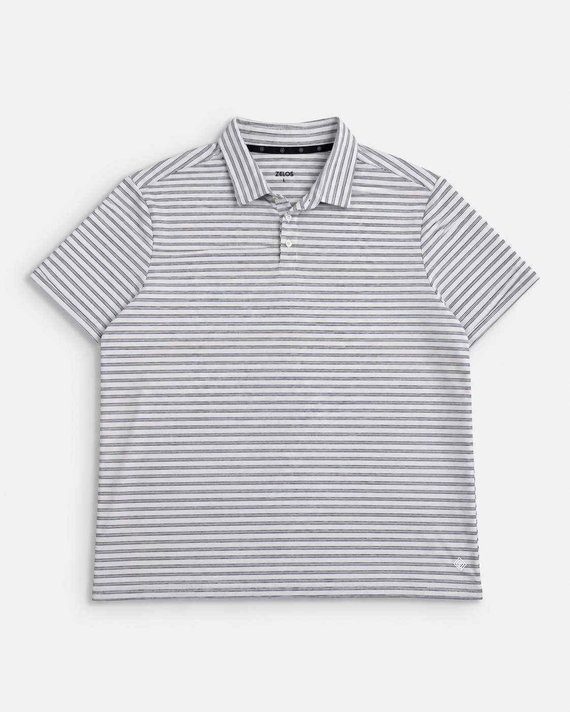 Polo gris de rayas para hombre Zelos talla XL, ropa de segunda mano en República Dominicana