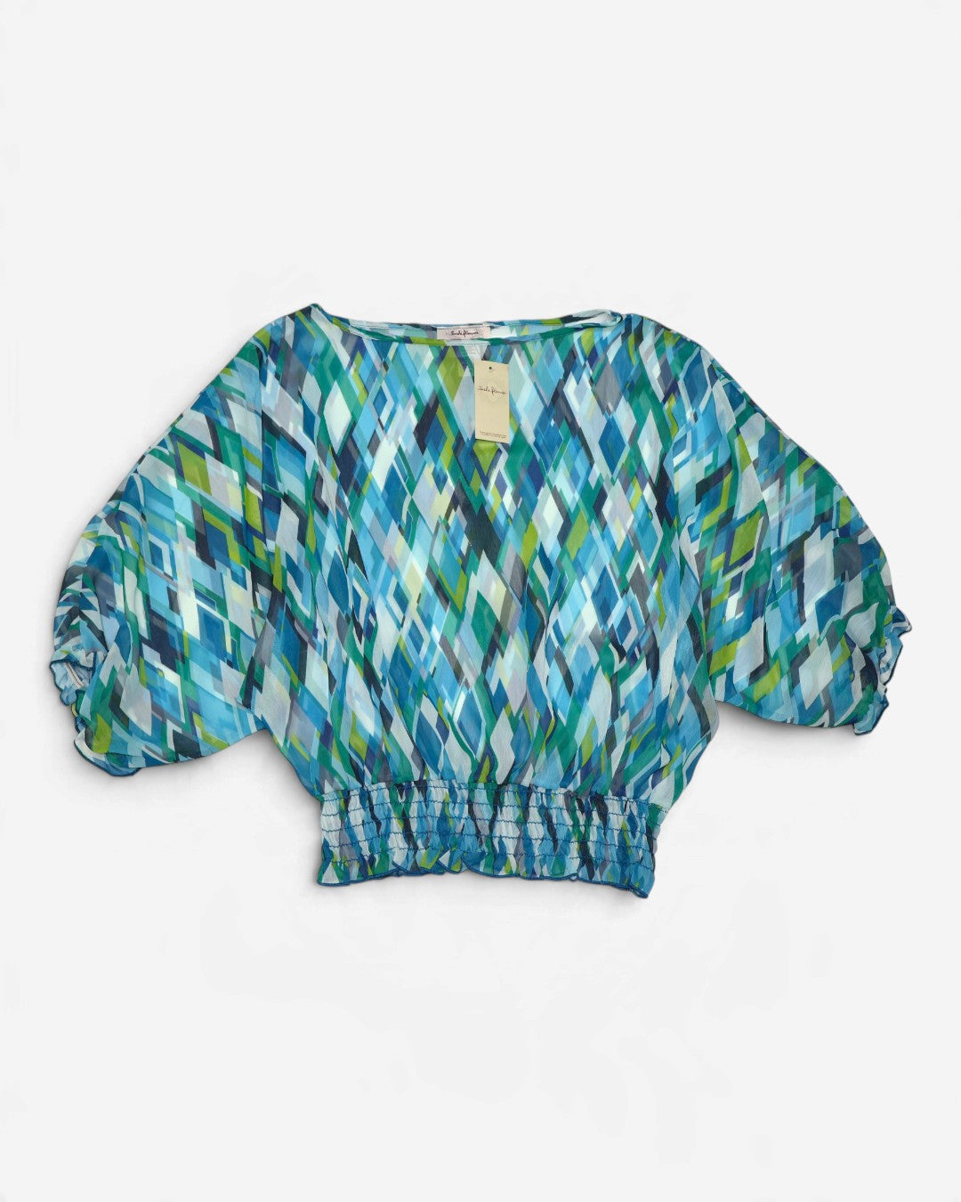 Blusa estampada con mangas amplias para mujer Sushi Flower talla XL, foto 2