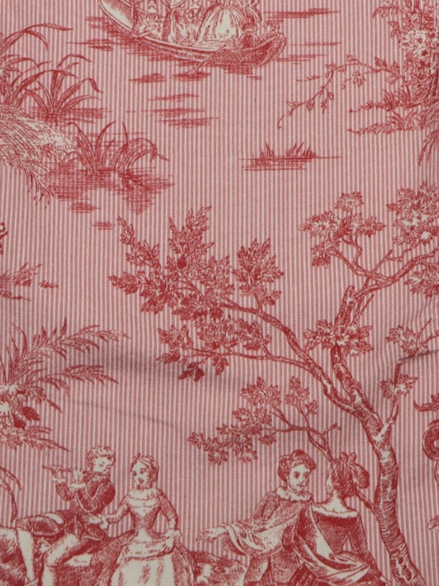 PANTALÓN CAPRI ROSADO CON ESTAMPADO LIENZO DE JOUY | SHARON YOUNG | TALLA 6 (S)