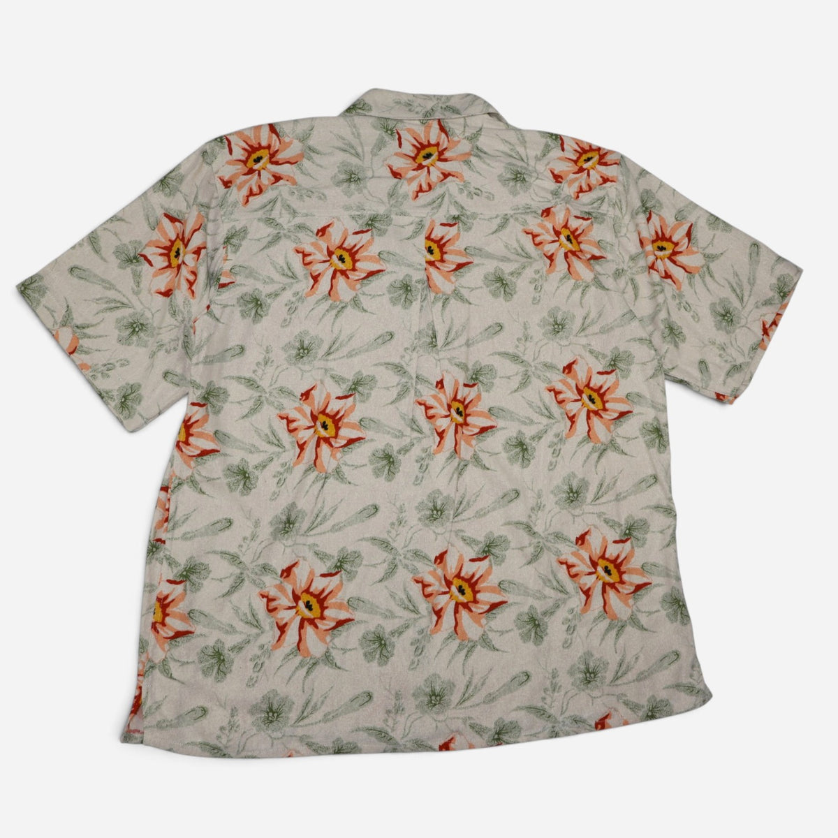 NEW | CAMISA DE SEDA PARA HOMBRE CON ESTAMPADO FLORAL | BRUNO | TALLA XL