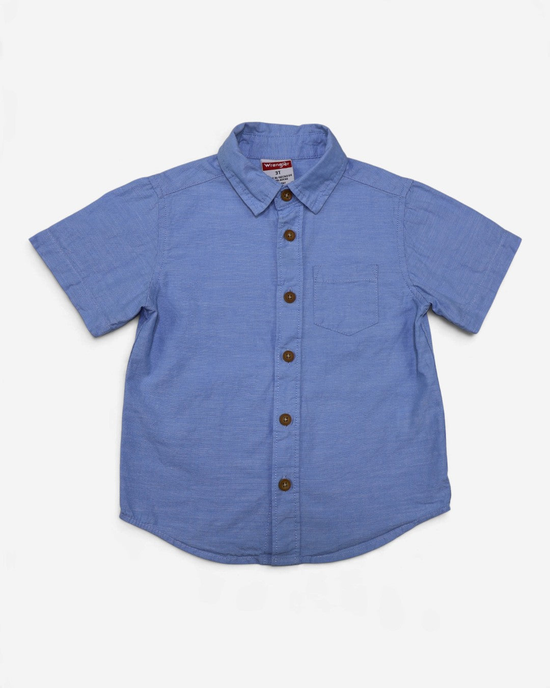 Camisa azul claro de mangas cortas para niño Wrangler talla 3T, foto 4