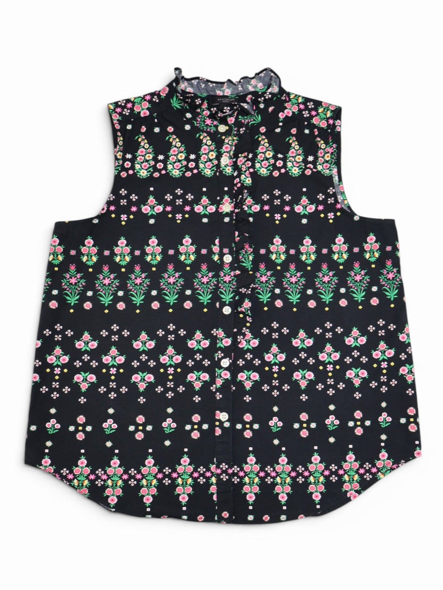 BLUSA SIN MANGAS CON ESTAMPADO FLORAL | ANN TAYLOR | L PETITE
