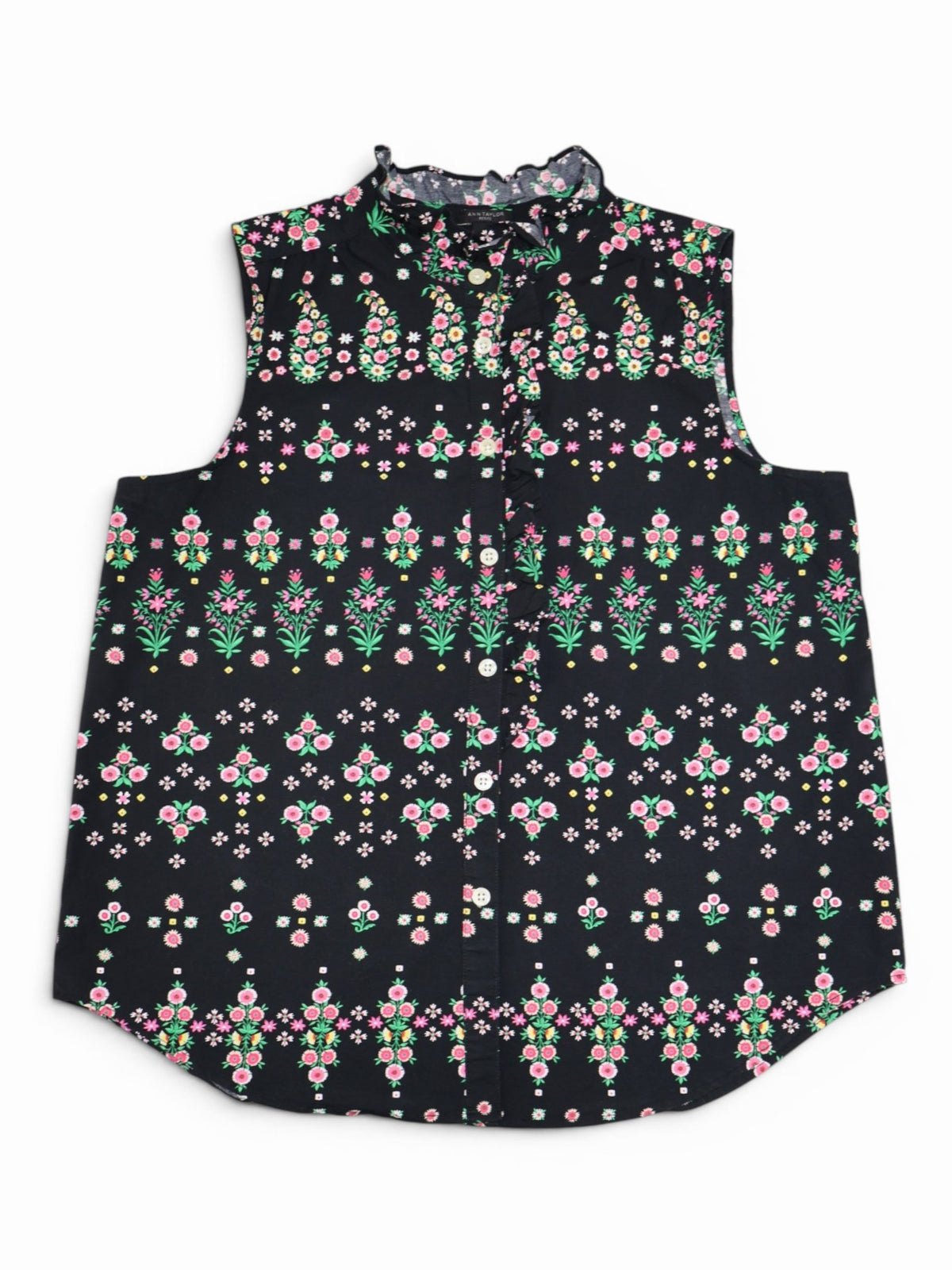 BLUSA SIN MANGAS CON ESTAMPADO FLORAL | ANN TAYLOR | L PETITE