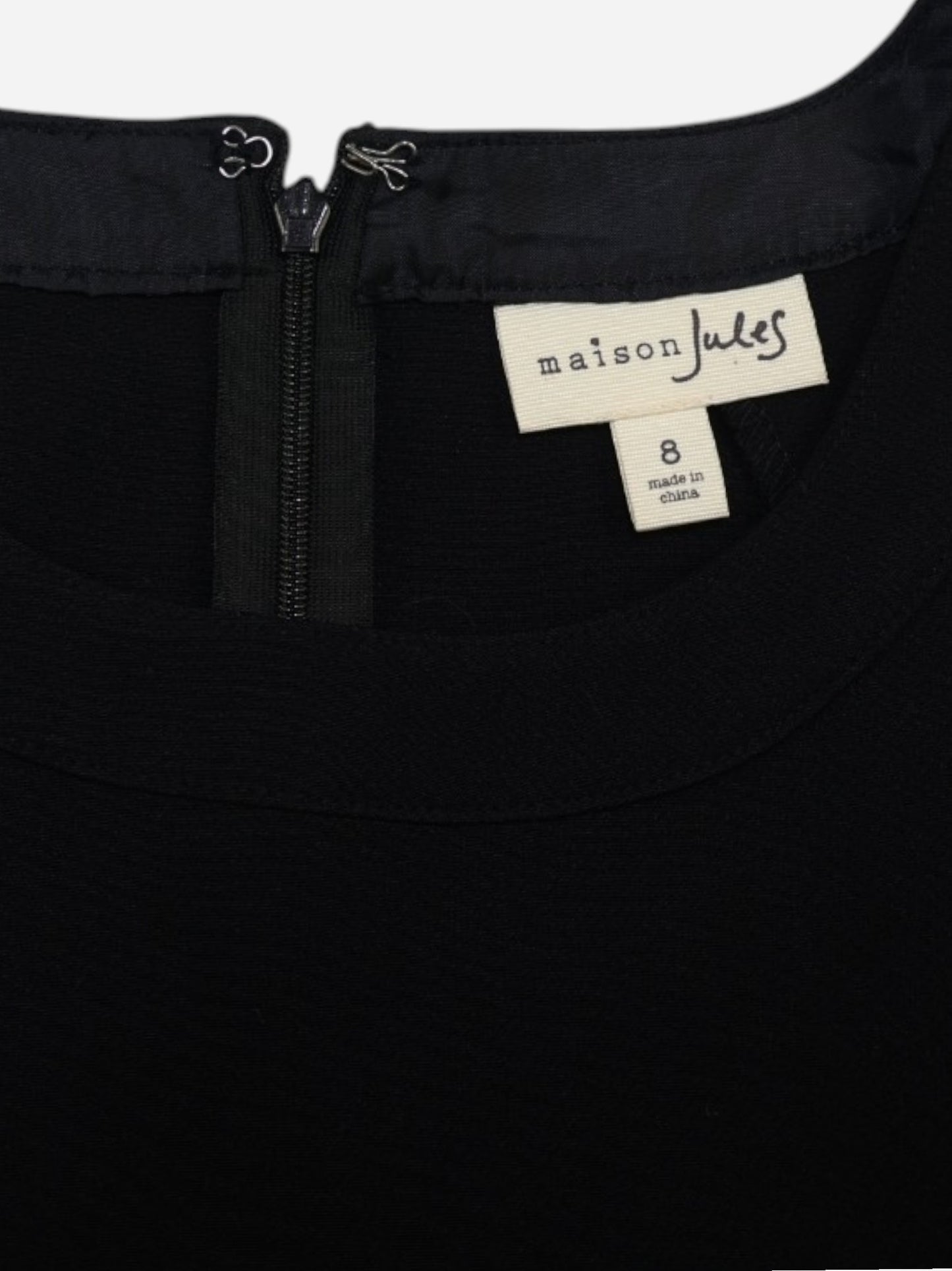 VESTIDO NEGRO CORTO SIN MANGAS | MAISON JULES | TALLA 8 (M)