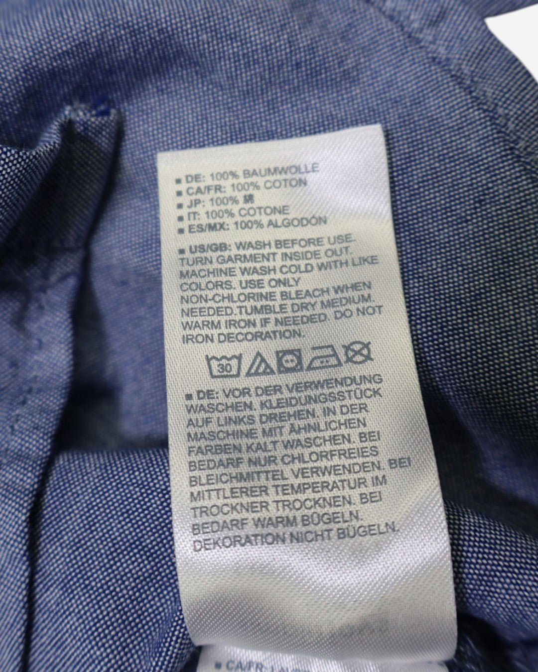 Camisa azul de mangas largas para niño Simple Joys by Carter's talla 4T, foto 5