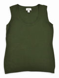 TOP VERDE OLIVO SIN MANGAS | LOFT | TALLA M