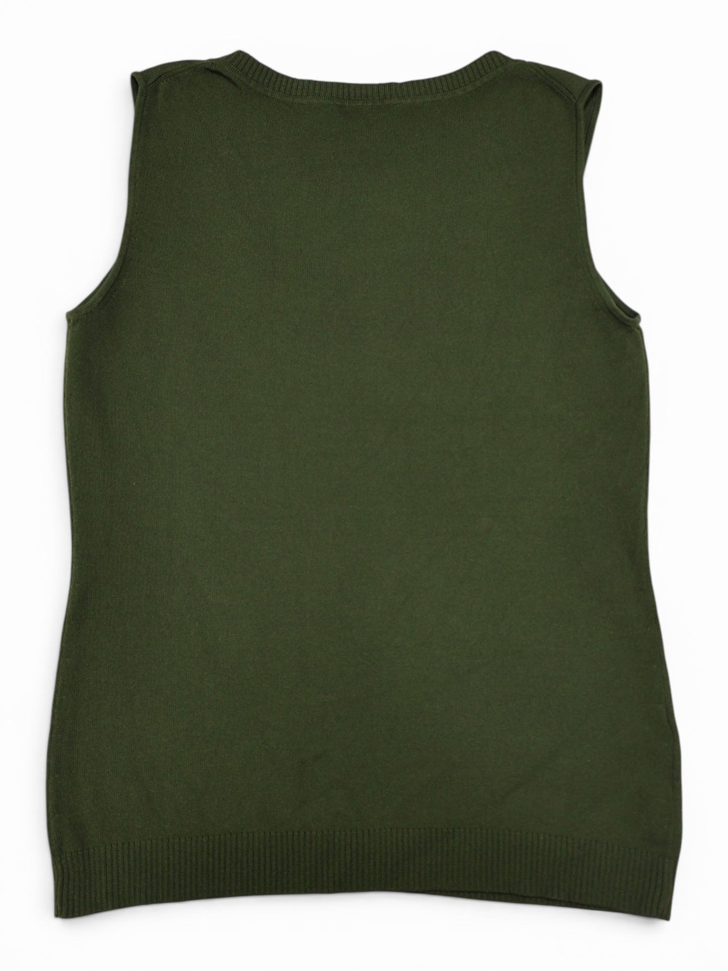TOP VERDE OLIVO SIN MANGAS | LOFT | TALLA M