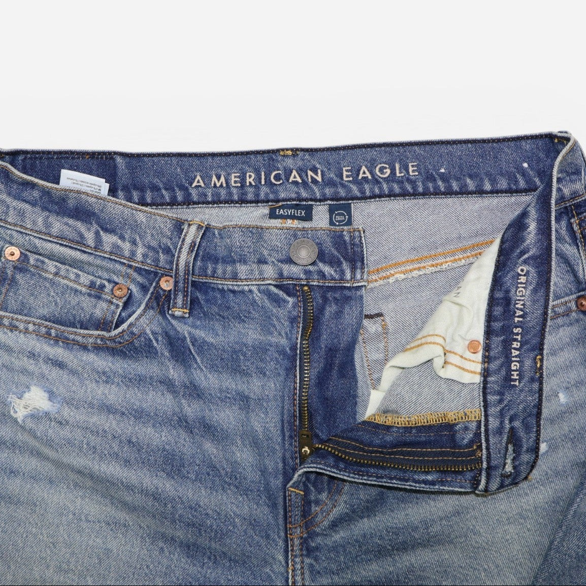 PANTALÓN JEAN AZUL RECTO EASYFLEX | AMERICAN EAGLE | TALLA 32X32