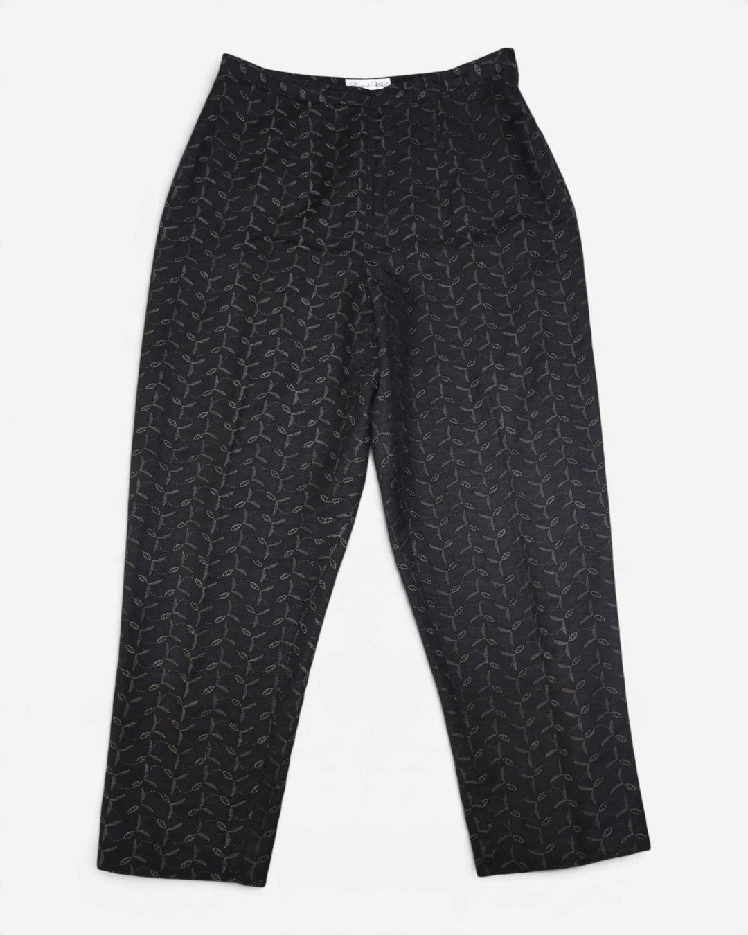 Pantalón negro bordado de lino para mujer Deane & White talla 10 (M), foto 5