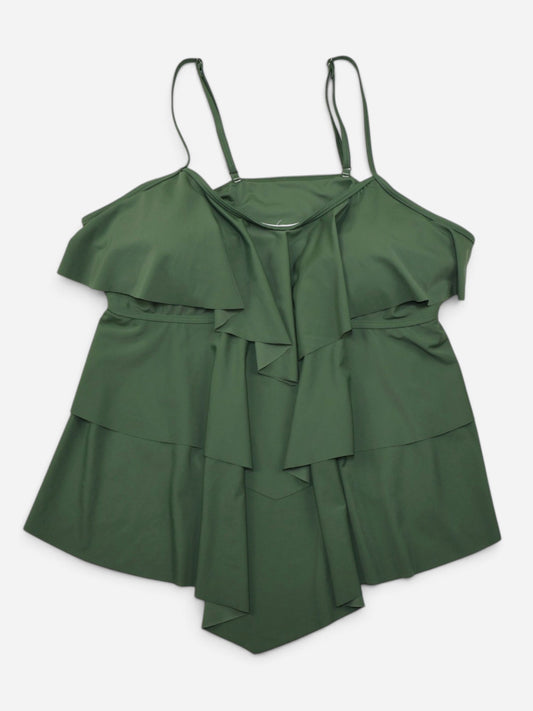 TOP DE TANKINI VERDE PARA MUJER | TALLA 4XL