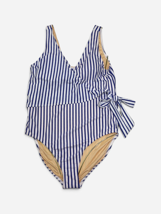 TRAJE DE BAÑO ENTERO DE RAYAS PARA MUJER | CABANA LIFE X TALBOTS | TALLA L