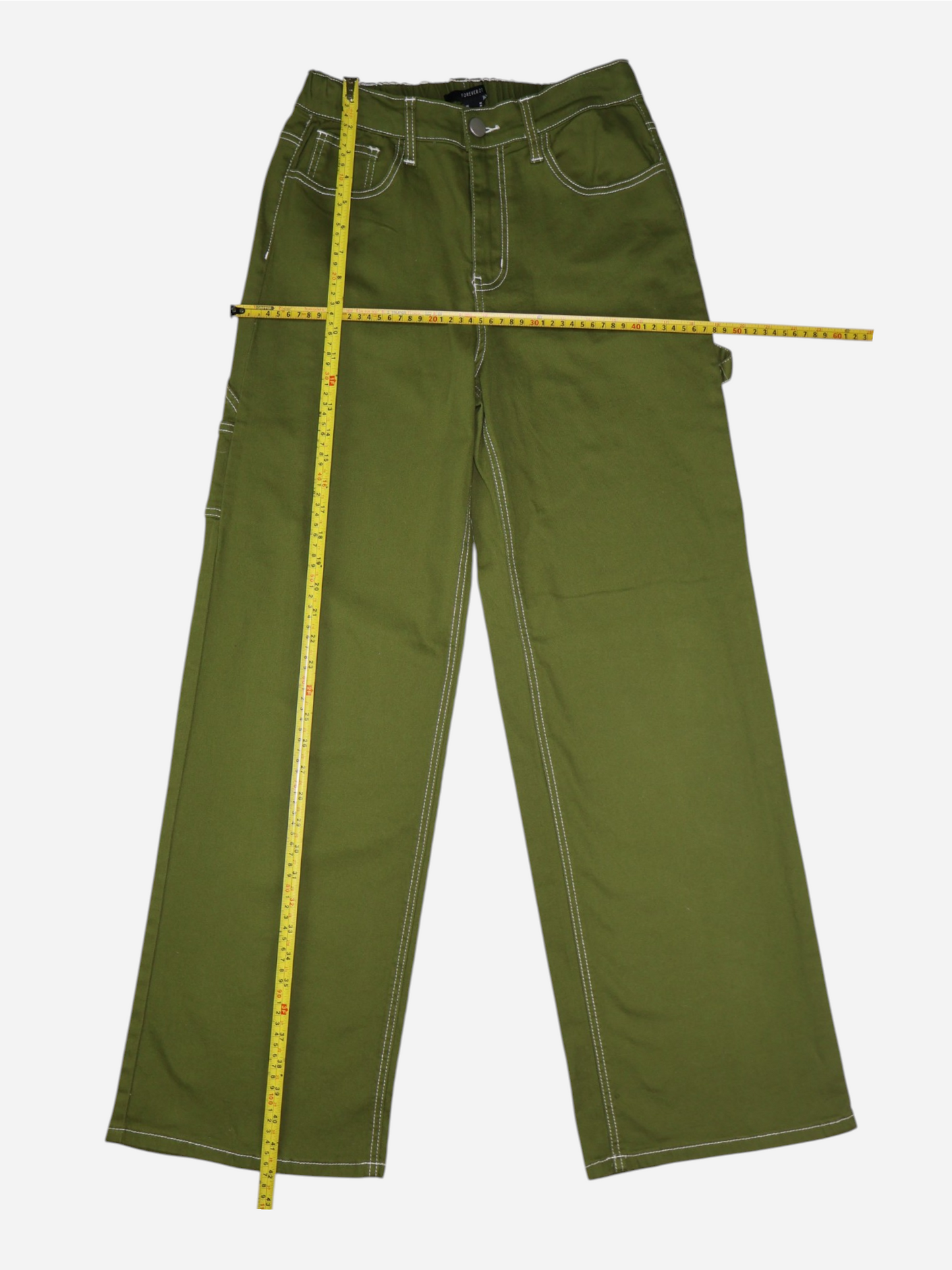 PANTALÓN CARGO VERDE MILITAR | FOREVER 21 | TALLA M