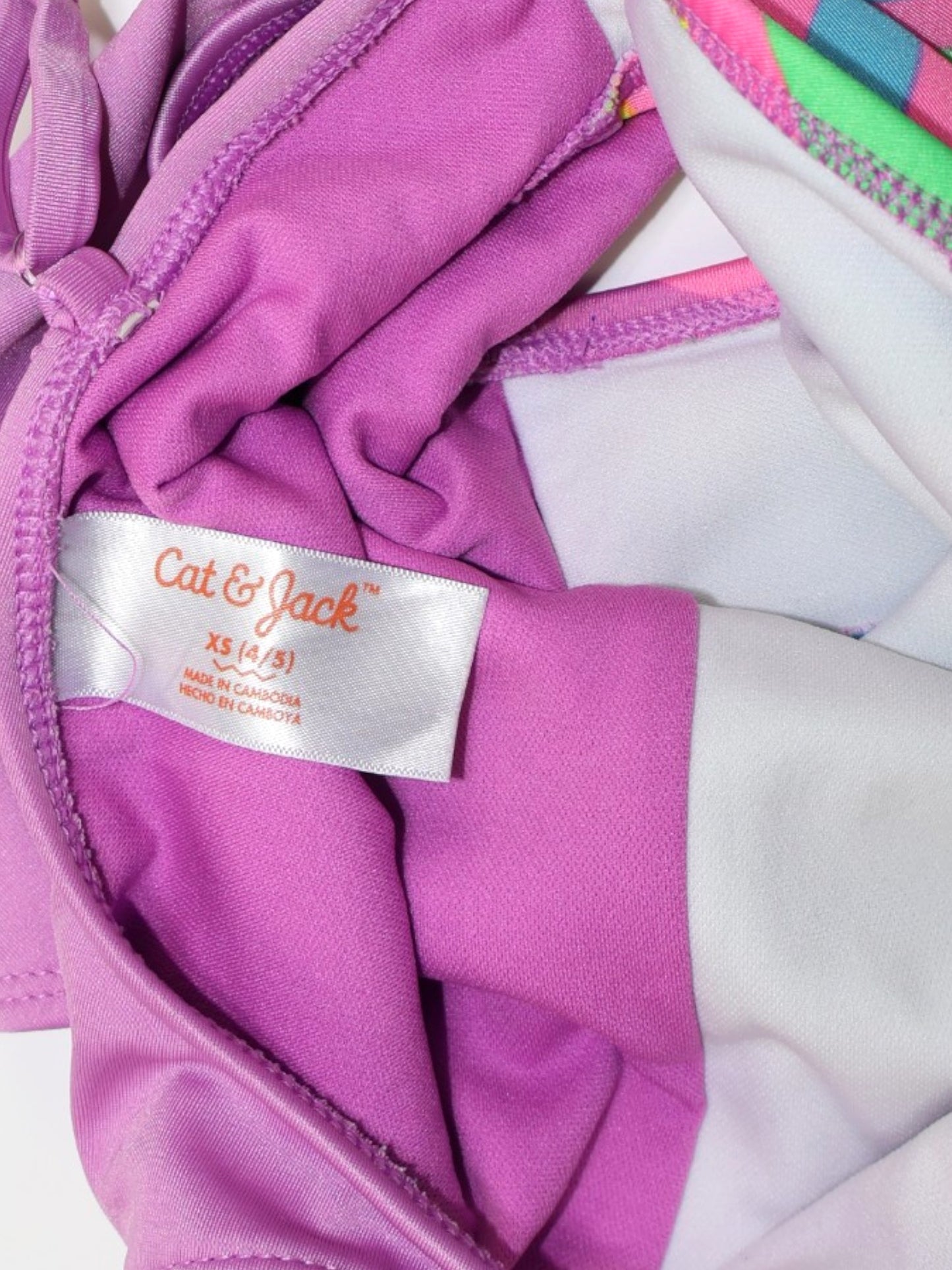 TRAJE DE BAÑO MULTICOLOR PARA NIÑA | CAT & JACK | TALLA XS (4/5)