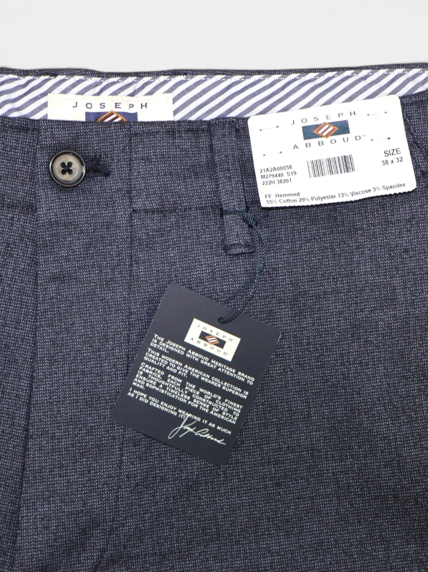 PANTALÓN DE VESTIR AZUL MARINO | JOSEPH ABBOUD | TALLA 38X32