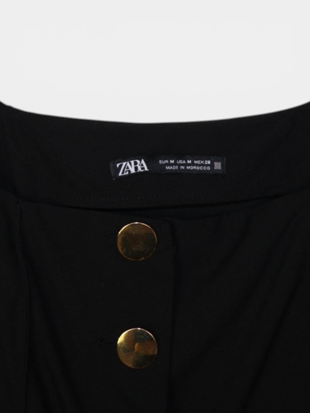 JUMPSUIT NEGRO CON BOTONES DORADOS | ZARA | TALLA M
