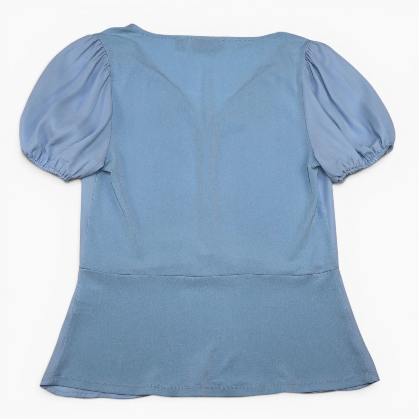 BLUSA AZUL CLARO CON MANGAS ABULLONADAS | 7TH AVENUE DESIGN STUDIO | TALLA S