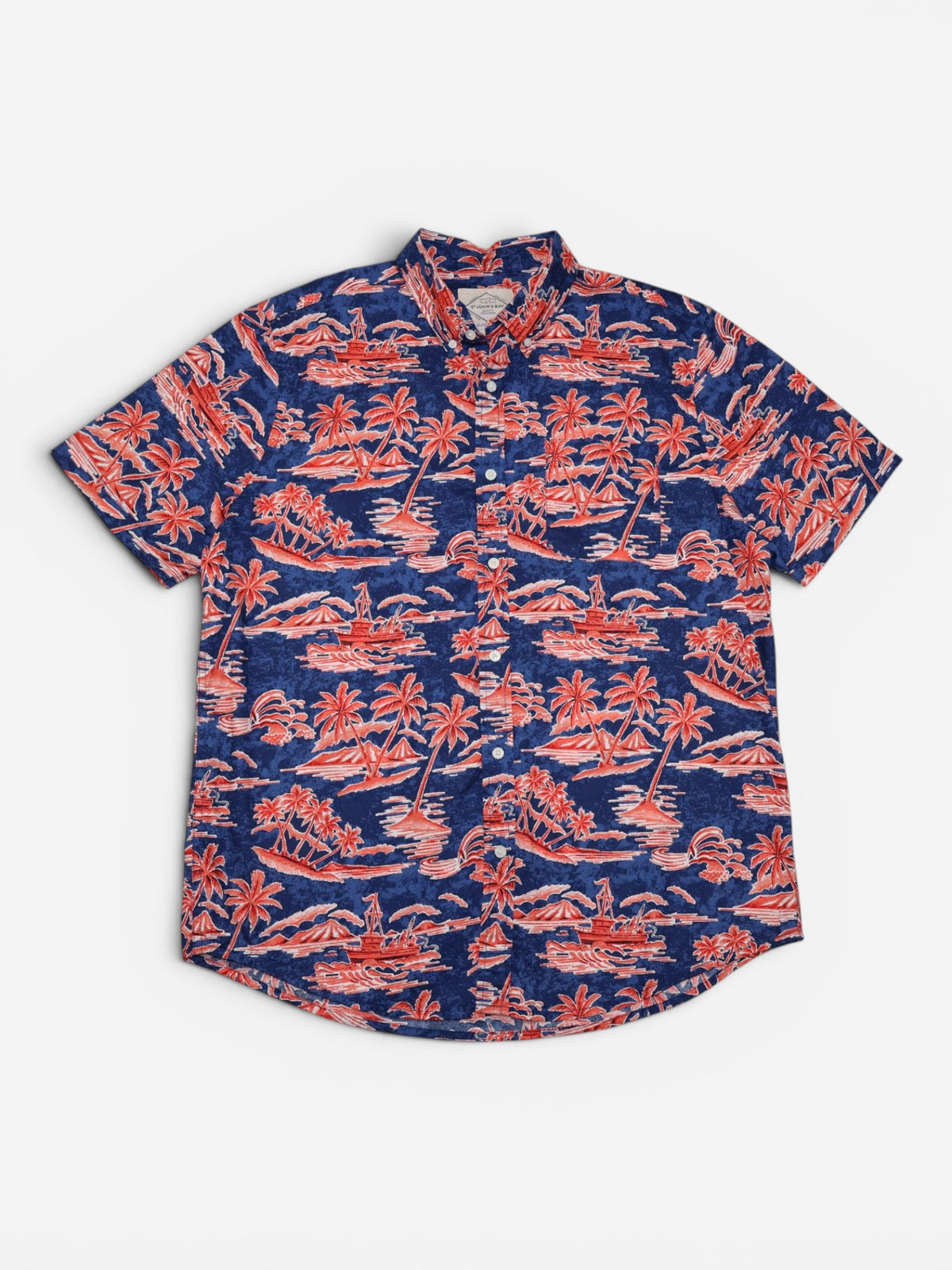 CAMISA MANGA CORTA CON ESTAMPADO TROPICAL | ST. JOHN’S BAY | TALLA L