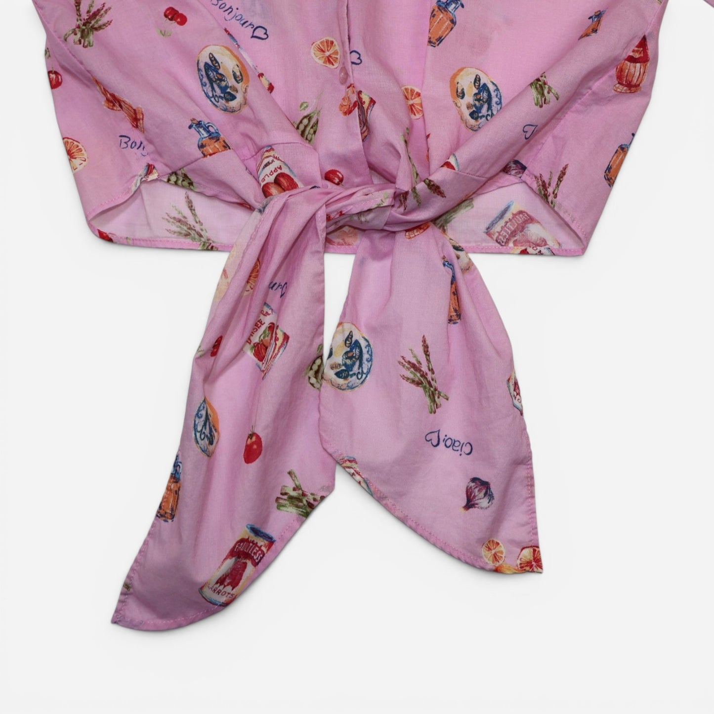 CAMISA MANGA CORTA CON ESTAMPADO DE COMIDA | HAVEN + BLAIR | TALLA S