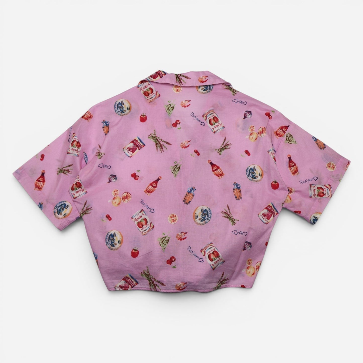 CAMISA MANGA CORTA CON ESTAMPADO DE COMIDA | HAVEN + BLAIR | TALLA S