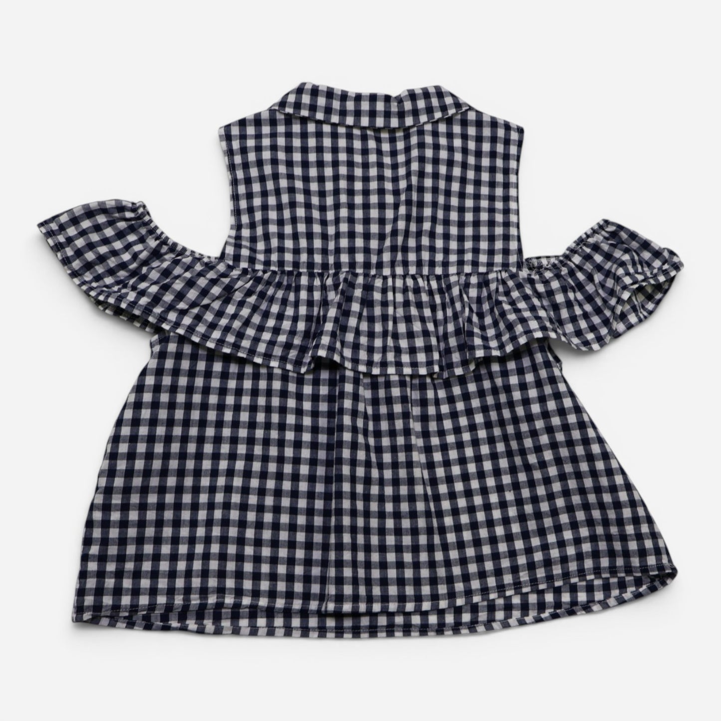 BLUSA DE CUADROS CON HOMBROS DESCUBIERTOS | LOVE NOTES | TALLA L