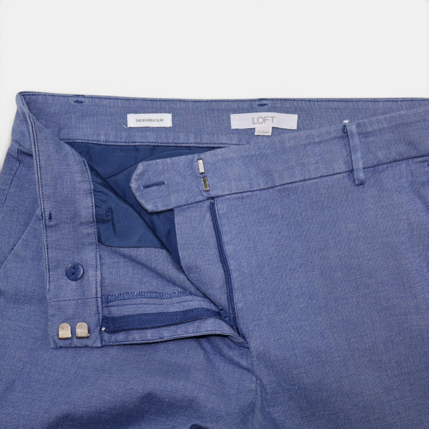 PANTALÓN AZUL PARA OFICINA - SLIM  | LOFT | TALLA 12 (L)