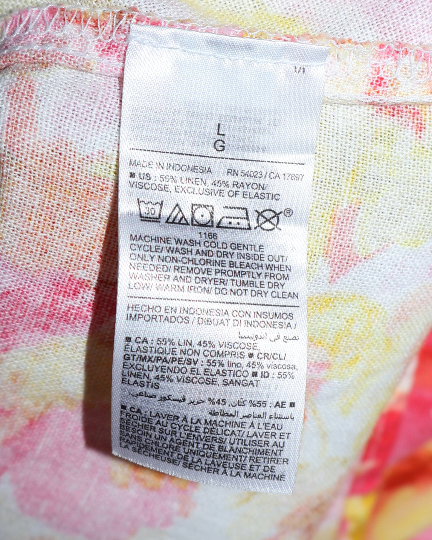 VESTIDO DE LINO CON ESTAMPADO FLORAL | OLD NAVY | TALLA L