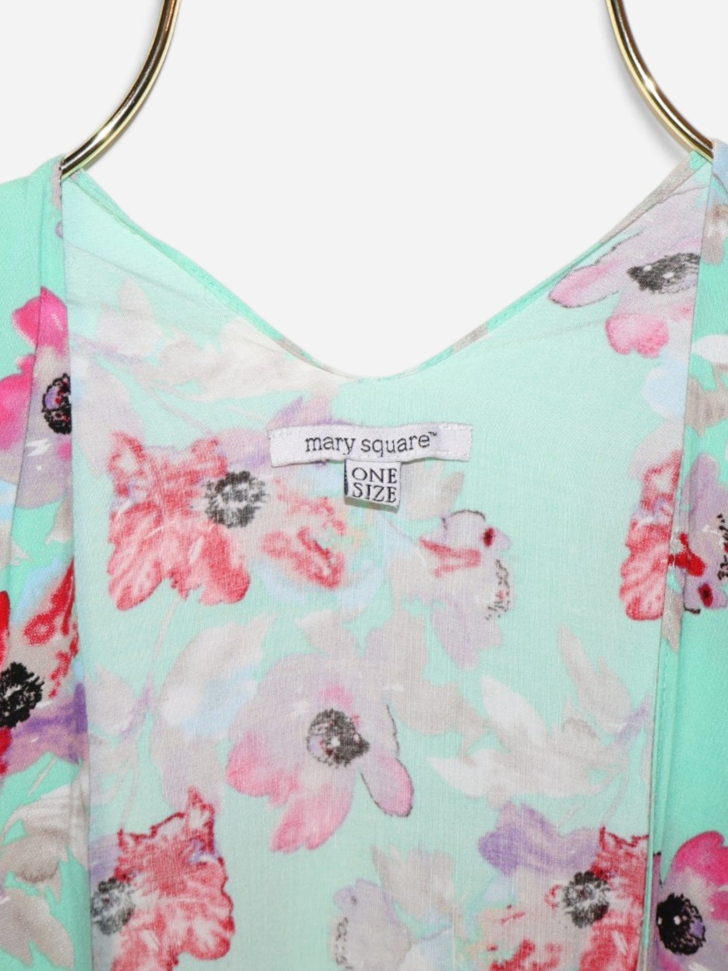 SALIDA DE BAÑO CON ESTAMPADO FLORAL Y BORLAS | MARY SQUARE | TALLA ÚNICA