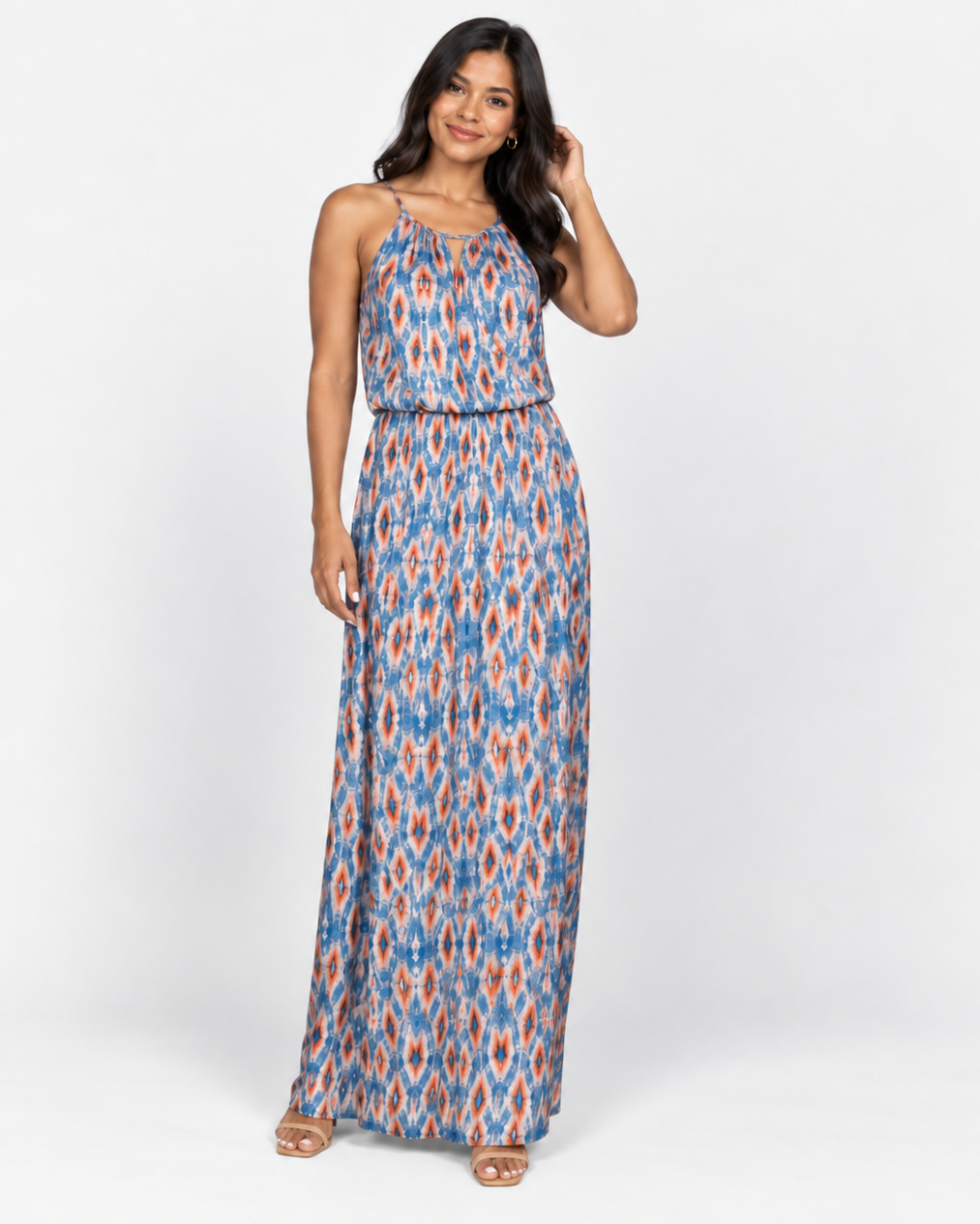 VESTIDO MAXI ESTAMPADO PARA MUJER | COLLECTIVE CONCEPTS | TALLA SP