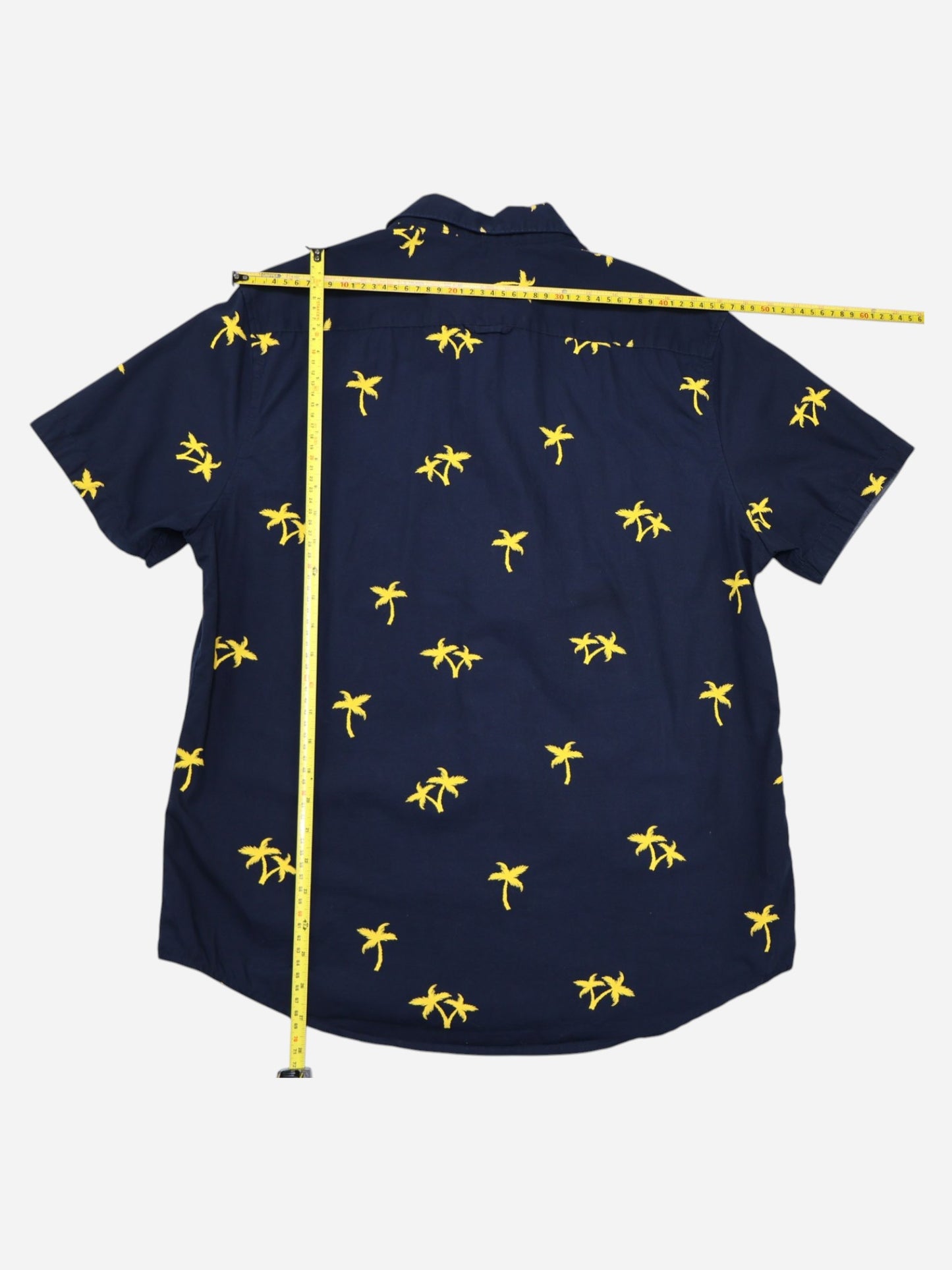CAMISA MANGA CORTA CON ESTAMPADO DE PALMERAS | DENIM & FLOWER | TALLA L