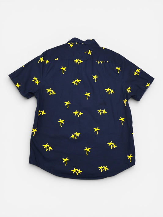 CAMISA MANGA CORTA CON ESTAMPADO DE PALMERAS | DENIM & FLOWER | TALLA L