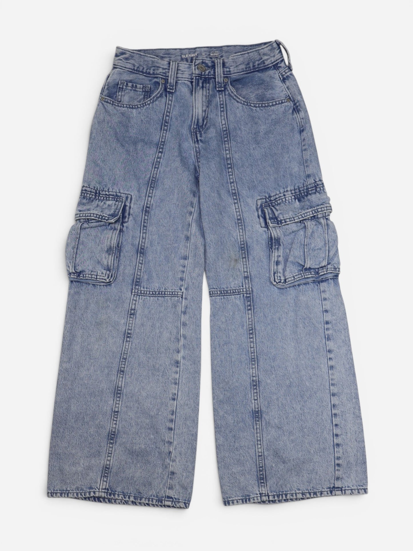 JEAN CARGO BAGGY DE TIRO ALTO PARA ADOLESCENTES | OLD NAVY | TALLA 14 AÑOS