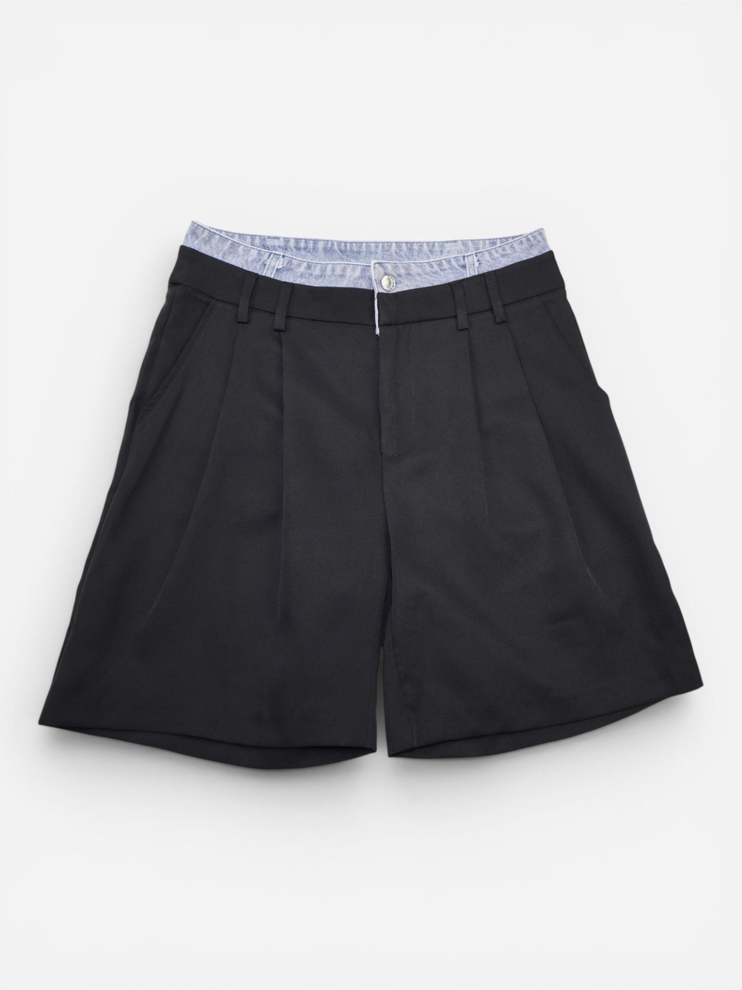 BERMUDA NEGRA CON CINTURA EN DENIM | GALITA | TALLA M