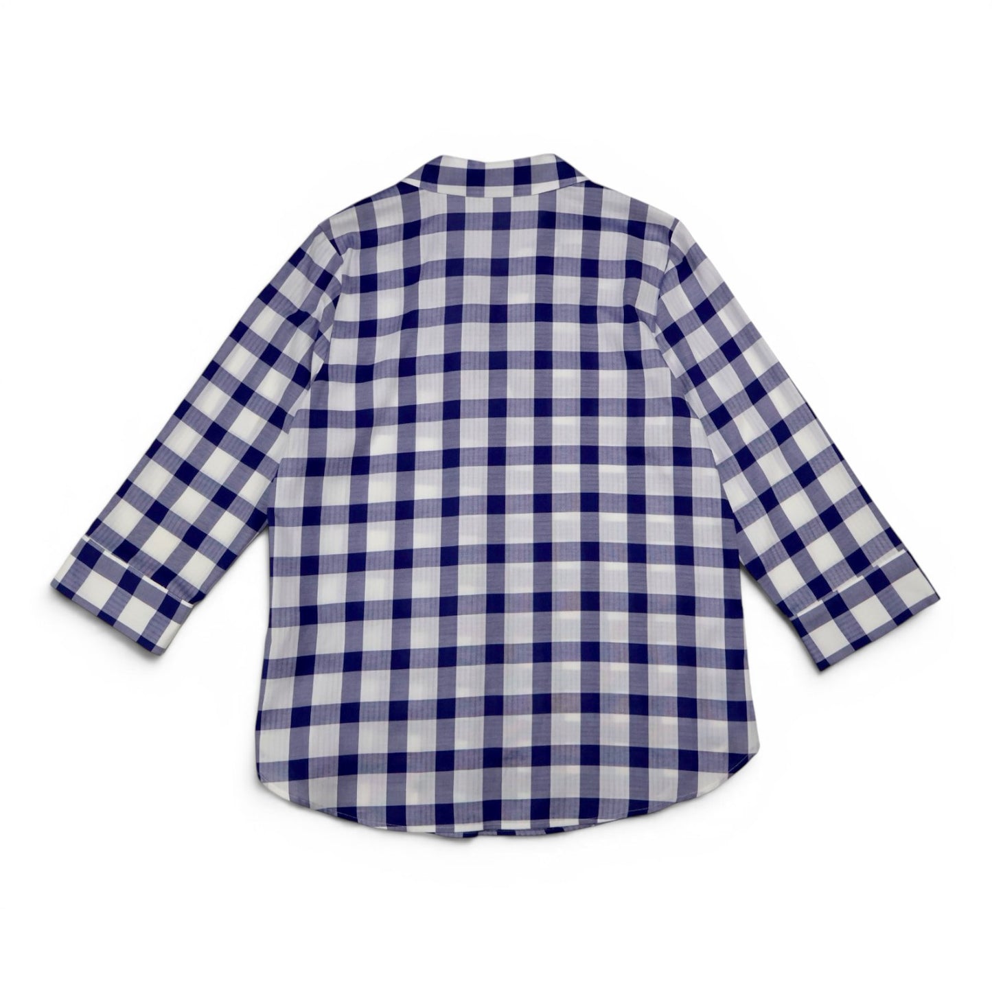 BLUSA CAMISERA DE CUADROS AZUL Y BLANCO | VAN HEUSEN | TALLA M