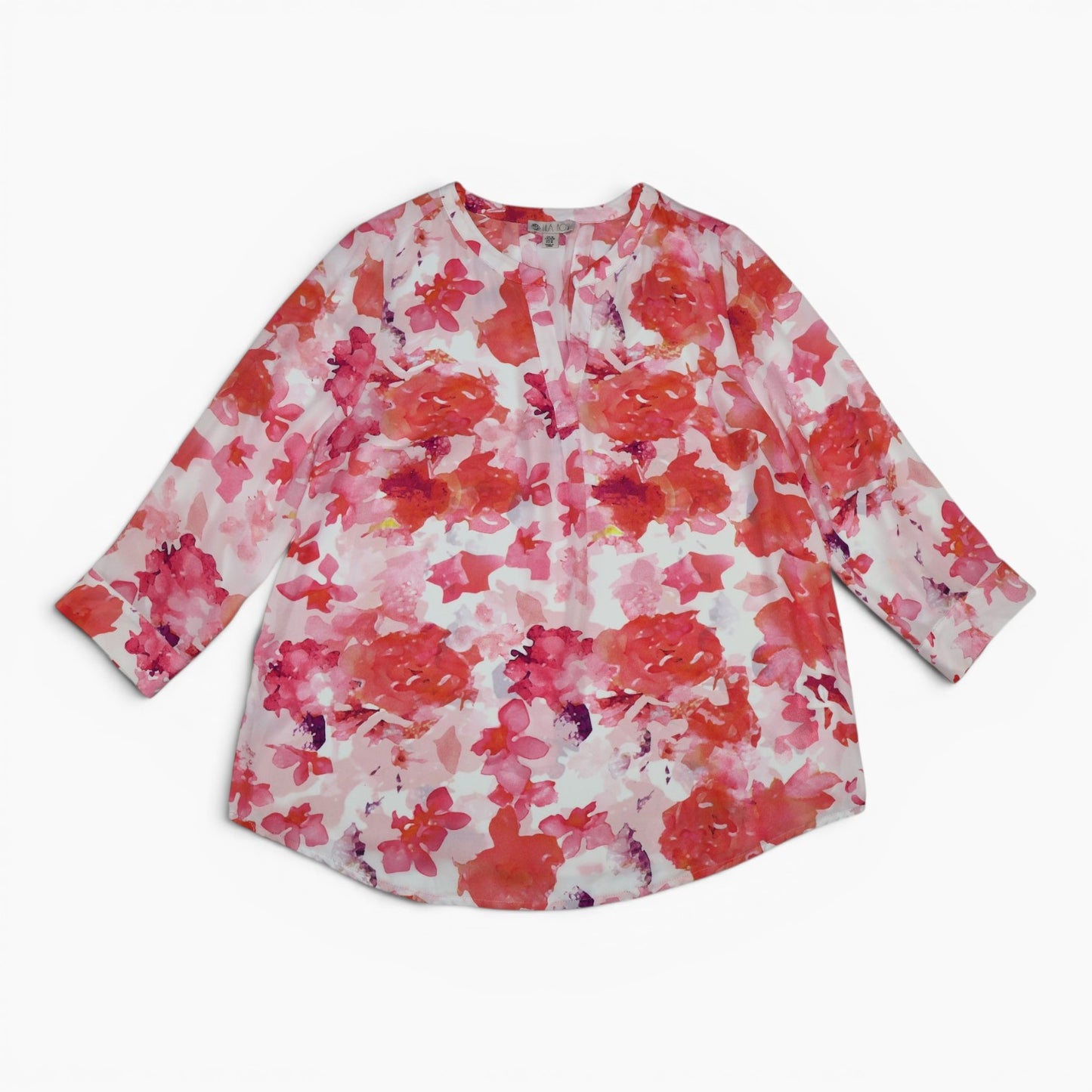 BLUSA CON ESTAMPADO FLORAL ROSADA | LILA ROSE | TALLA M